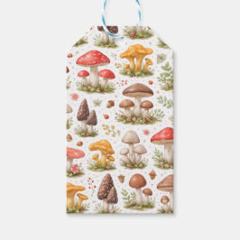 Etiqueta Para Presente Whimsical Mushroom Pattern – Vintage Botanical