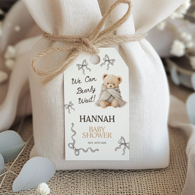 Etiqueta Para Presente Whimsical Teddy Bear Baby Shower  (Criador carregado)