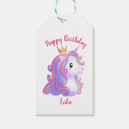 Etiqueta Para Presente Whimsical Unicorn Birthday