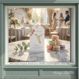Etiqueta Para Presente Whimsical Wings & Watercolor Wishes | Favor Tag