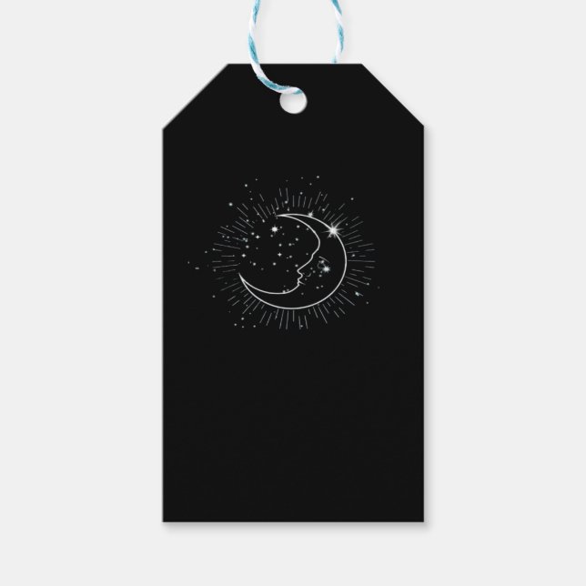 Etiqueta Para Presente Whimsigoth Starry Night Won Witchy Classic (Frente)
