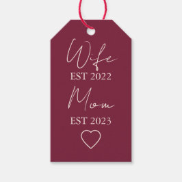 Etiqueta Para Presente Wife & Mom Est. – Minimalist Valentine Gift