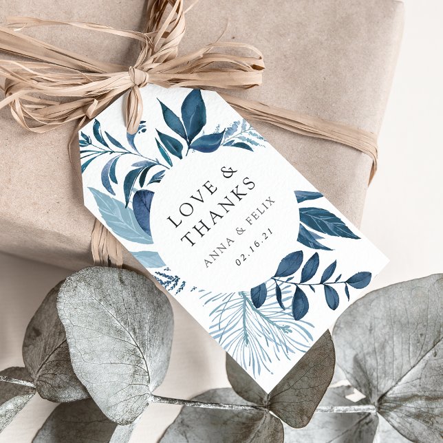 Etiqueta Para Presente Wild Azure Wedding Favor (Criador carregado)