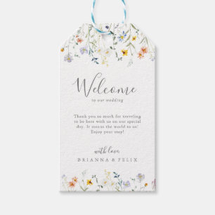 Etiqueta Para Presente Wild Multicolor Floral Wedding Bem-vindo