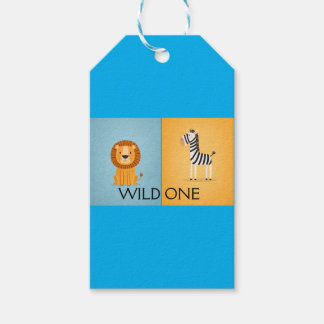 Etiqueta Para Presente Wild One Jungle Birthday- Safari Animals