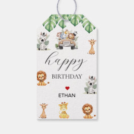 Etiqueta Para Presente Wild One Jungle Safari Birthday for Boys