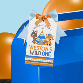Etiqueta Para Presente Wild One primeiro aniversario Woodland Obrigado