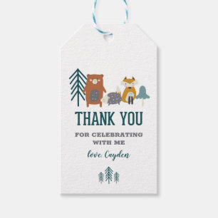 Etiqueta Para Presente Wild One Woodland Animal Primeiro Aniversário