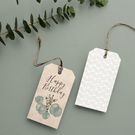 Etiqueta Para Presente Wild Safari Giraffe Animal Festa de aniversário