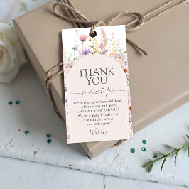 Etiqueta Para Presente Wildflower Baby Shower Favor Tags