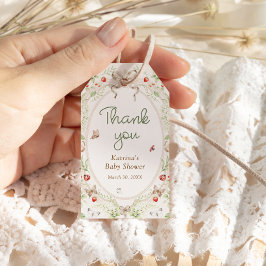 Etiqueta Para Presente Wildflower Rustic Baby Shower Thank You