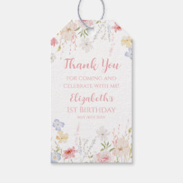 Etiqueta Para Presente WILDFLOWERS Floral spring Favor tag