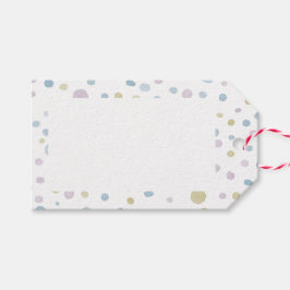 Etiqueta Para Presente William Confetti Watercolor Dots Gift Tag