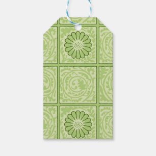 Etiqueta Para Presente William Morris Floral e Stylized Leaves Pattern
