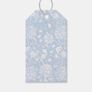 Etiqueta Para Presente William Morris Floral Patterno em Azul