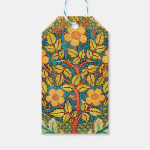 Etiqueta Para Presente William Morris Rosa Wreath: Artes e Artesanatos Cl