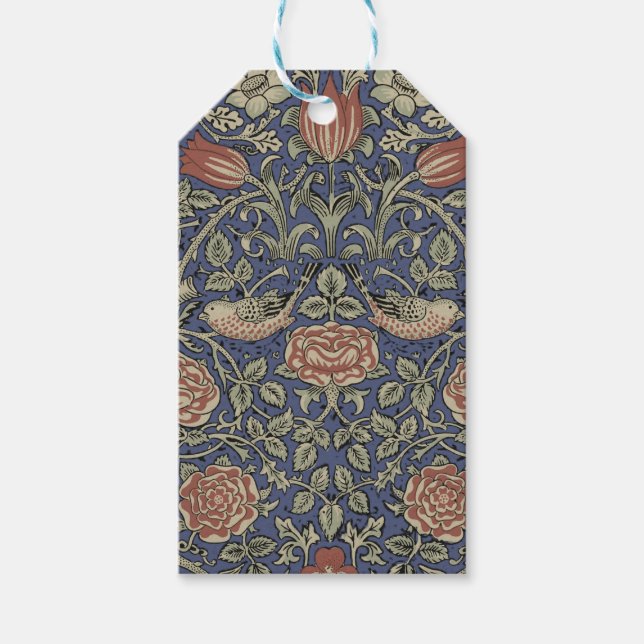 Etiqueta Para Presente William Morris Tudor Rosa Wallpaper (Frente)