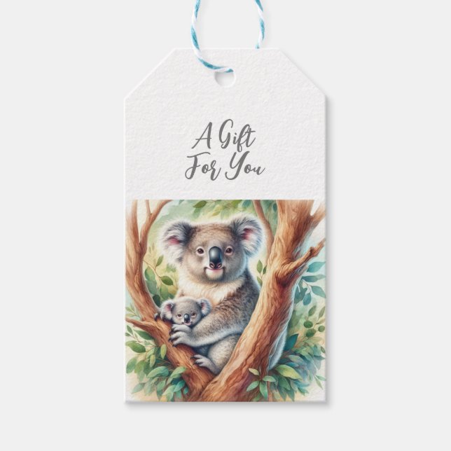 Etiqueta Para Presente Willife Animal Koala (Frente)