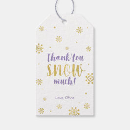 Etiqueta Para Presente Windland de inverno Muito obrigado Snow Muito Favo