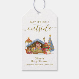 Etiqueta Para Presente Winter Farmer Market Teddy Bear Baby Shower 