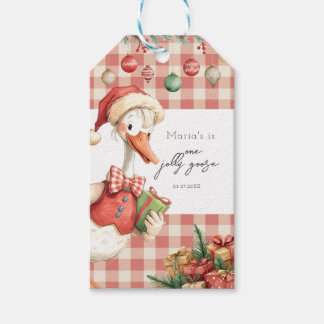 Etiqueta Para Presente Winter Red Christmas Silly Goose  1st birthday