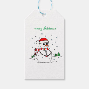 Etiqueta Para Presente Winter Snowman