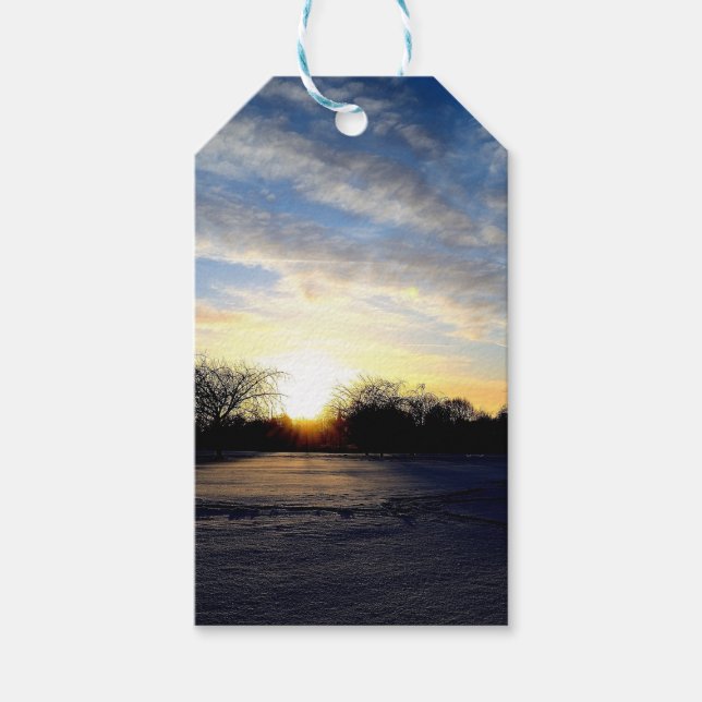 Etiqueta Para Presente Winter Sunrise (Frente)