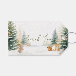 Etiqueta Para Presente Winter Woodland Favor Tags – Snowy Pines