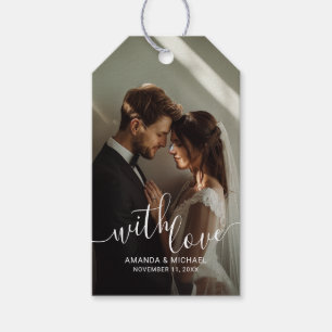 Etiqueta Para Presente 'With Love' Foto Personalizada Favor de Casamento