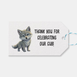 Etiqueta Para Presente Wolf Thank You Baby Shower Gift Tag