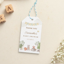 Etiqueta Para Presente Woodland Animals Baby Shower