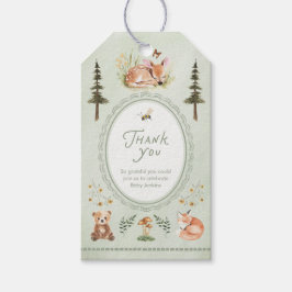 Etiqueta Para Presente Woodland Sage Green Baby Shower Thank You
