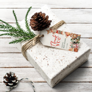 Etiqueta Para Presente Woodland Winter Animal Forest Chá de fraldas Gift