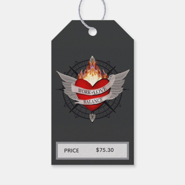 Etiqueta Para Presente Work Love Balance Compass Price (Frente)