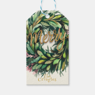 Etiqueta Para Presente Wreath