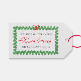 Etiqueta Para Presente Wreath Framed Holiday