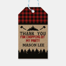 Etiqueta Para Presente Xadrez Buffalo Lumberjack Obrigado Tag Favorável