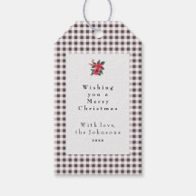 Xadrez de Gingham Preto e Branco Natal Personaliza
