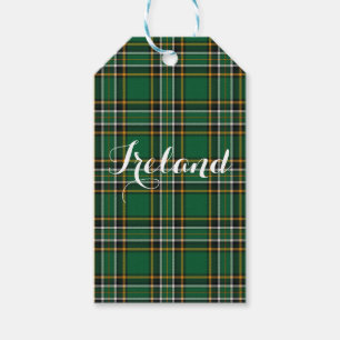 Etiqueta Para Presente Xadrez Nacional Irlandesa do Tartan Personalizada