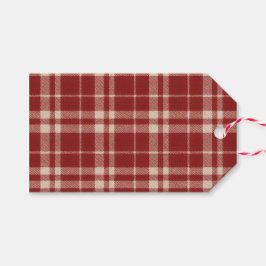 Etiqueta Para Presente Xadrez Vermelho
