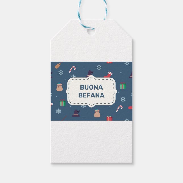 Etiqueta Para Presente xmas buona Befana (Frente)