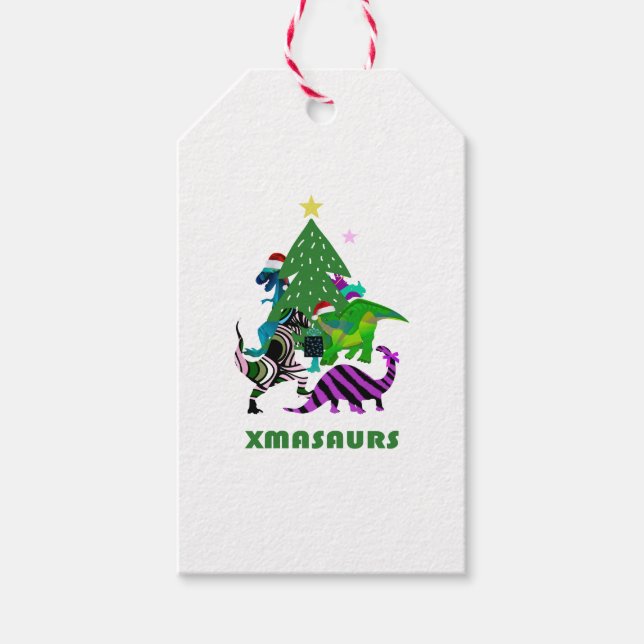 Etiqueta Para Presente Xmasauros (Frente)