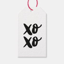 Etiqueta Para Presente XO preto. Dia de os namorados. Abraços e beijos