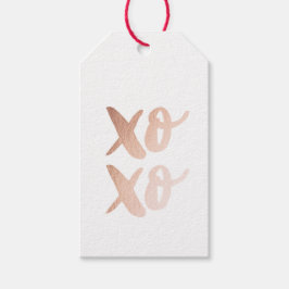 Etiqueta Para Presente XO XO Dourado. Abraços e beijos de dia de os namor