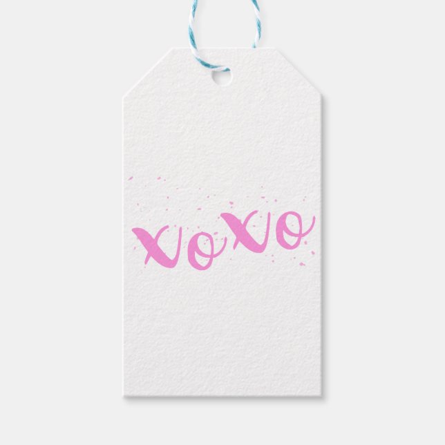 Etiqueta Para Presente xoxo-Pink Trendy (Frente)