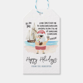 Etiqueta Para Presente Yo Ho Pirata Papais noeis Rum Engraçado Natal
