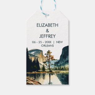 Etiqueta Para Presente Yosemite National Park Watercolor