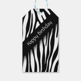 Etiqueta Para Presente Zebra Birthday