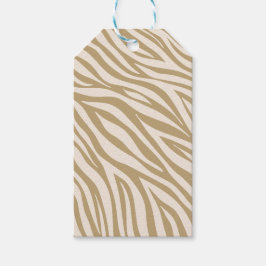 Etiqueta Para Presente Zebra Print-Beige