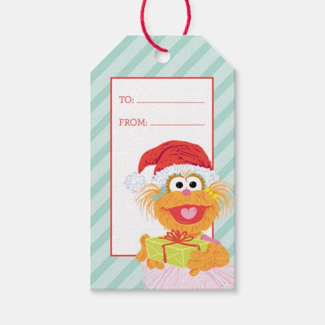 Etiqueta Para Presente Zoe do Escribble Feriado (Frente)